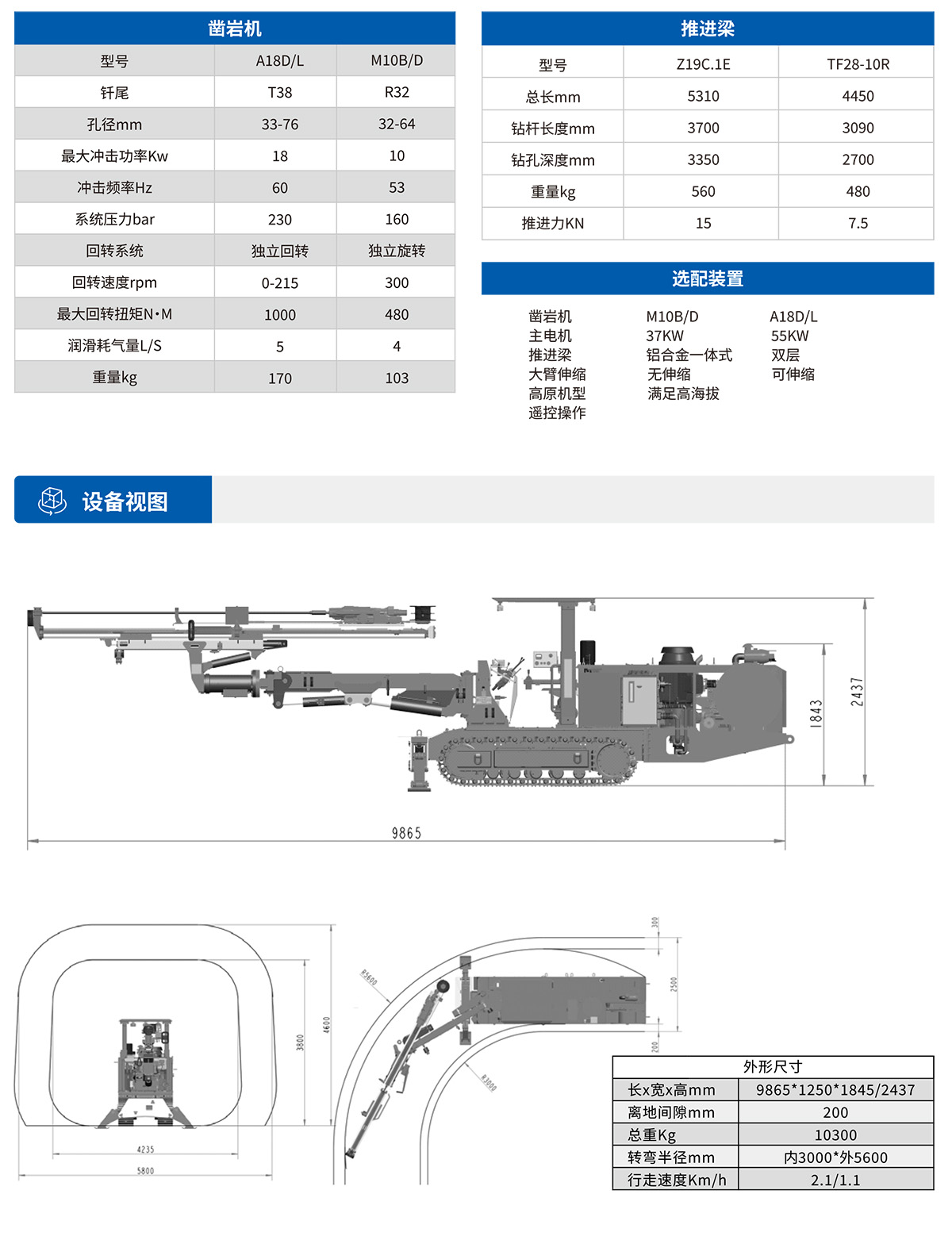 小型液壓掘進(jìn)鉆車(chē)設備視圖